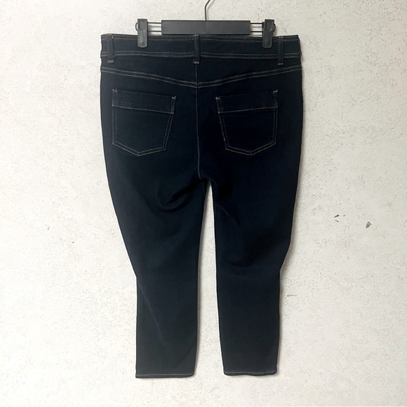 TALBOTS 10P WOMENS DARK WASH BUTTONS STRETCH COTTON BLEND DATE NIGHT 70'S JEANS - Picture 10 of 10